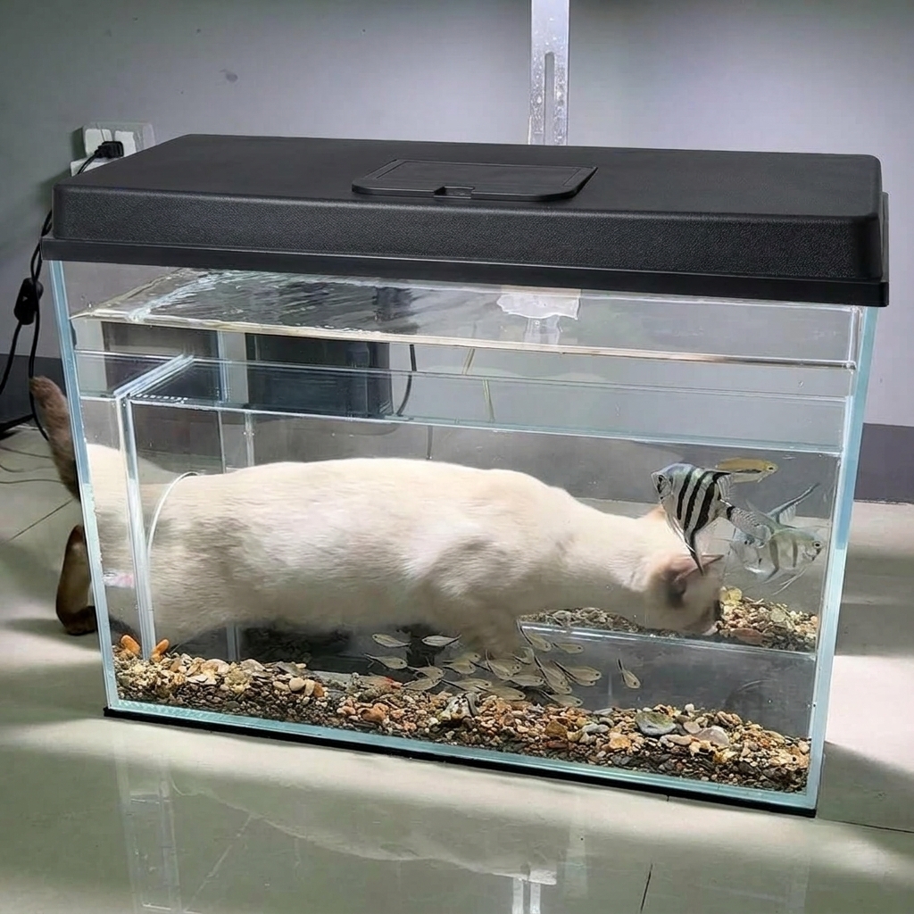 Internal Tunnel Cat Aquariums - Cat Aquarium V3